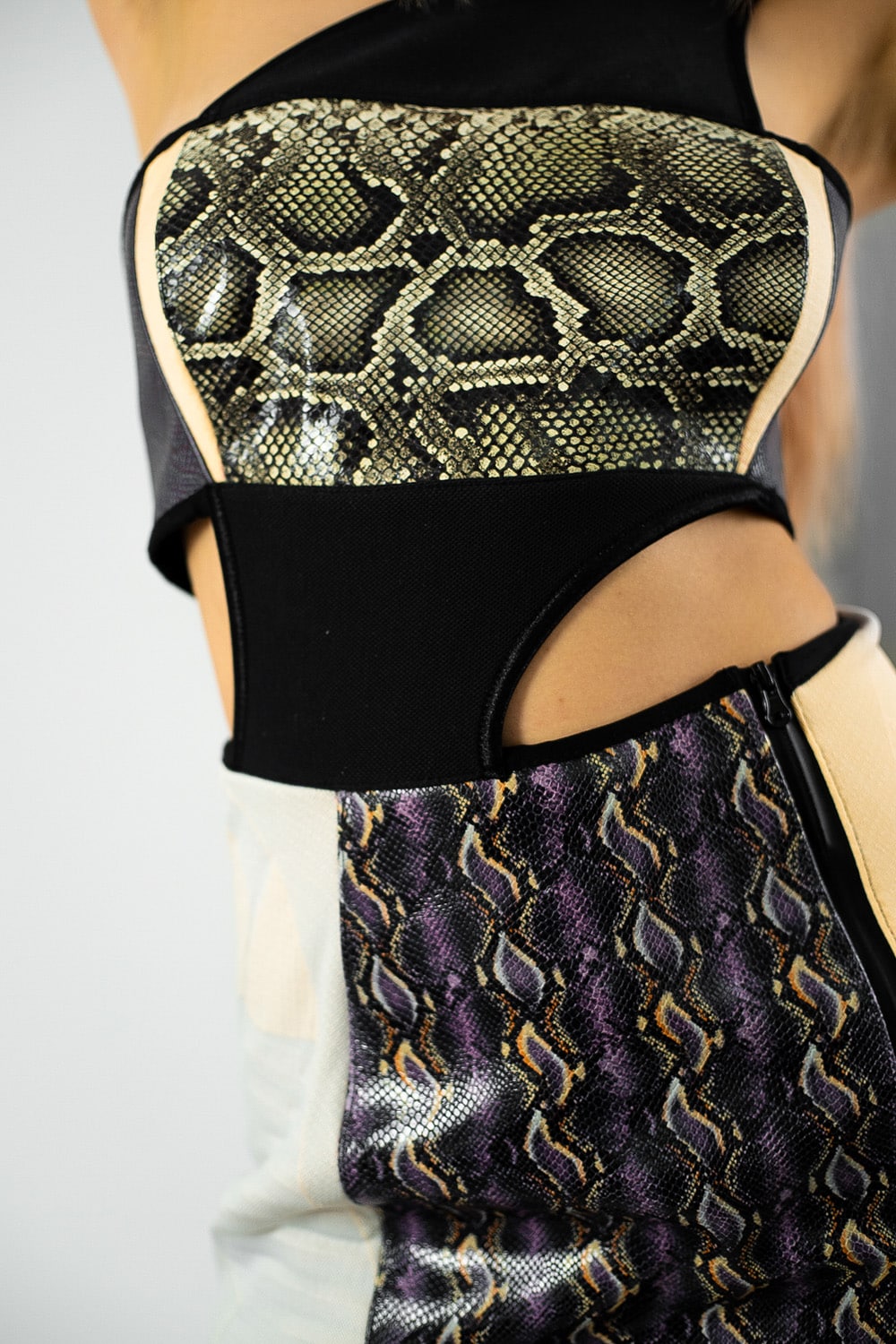 Upcycled Snake Leather Dress 3