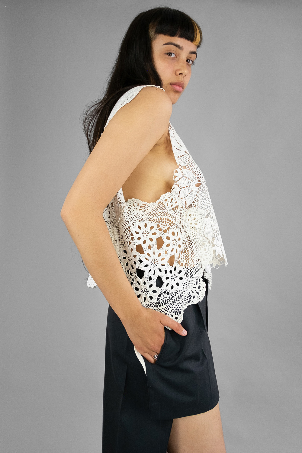 Silver Crochet Top 2